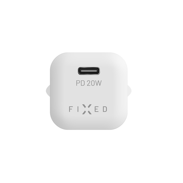 FIXED Mini nabíjačka s USB-C výstupom a PD, 20 W, biela