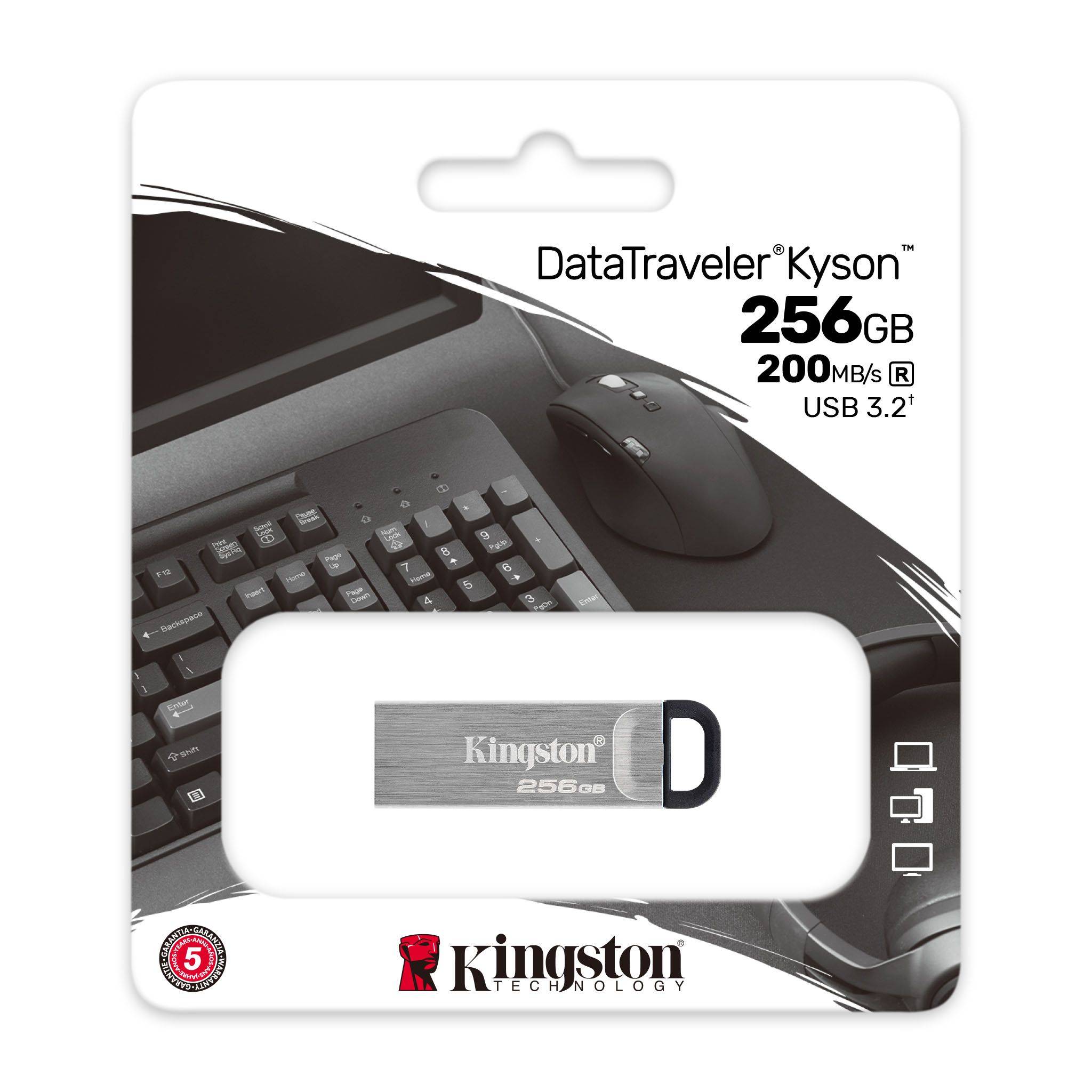 USB kľúč Kingston DataTraveler Kyson, 256GB, USB 3.2 (gen 1) USB kľúč Kingston DataTraveler Kyson, 256GB, USB 3.2 (gen 1)