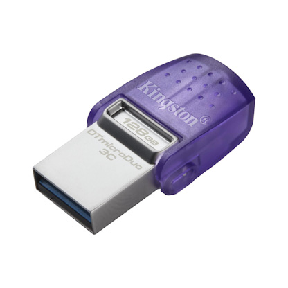 USB kľúč Kingston DataTraveler MicroDuo 3C, 128 GB, USB 3.2 (gen 1) s USB-C konektorom