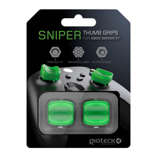 Gioteck Sniper Thumb Grips Translucent Green pre Xbox Series