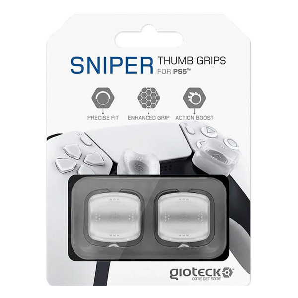 Gioteck - Sniper Thumb Grips Translucent White pre PS5 Gioteck - Sniper Thumb Grips Translucent White pre PS5