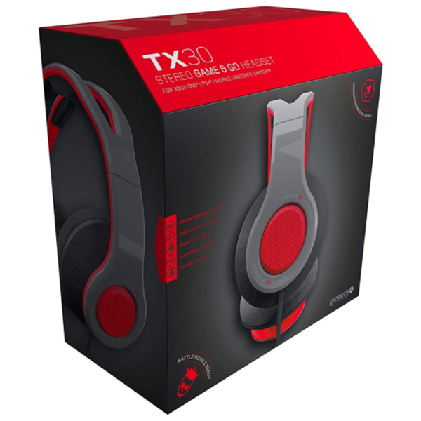 Slúchadlá Gioteck TX30 Stereo Game & Go pre PS5, PS4, Xbox Series, Xbox One, Red Grill