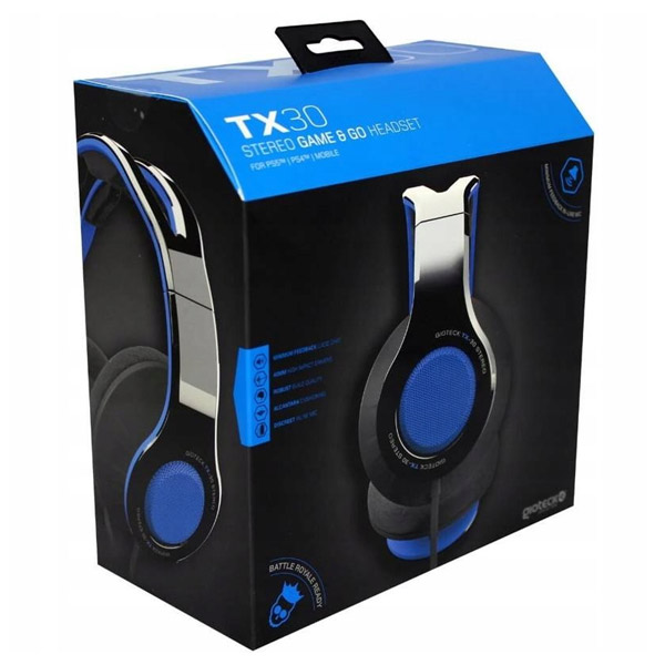 Herné slúchadlá Gioteck TX30 Stereo Game & Go Headset Blue
