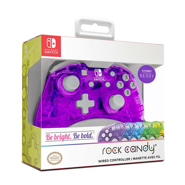 Káblový ovládač PDP Rock Candy Mini pre Nintendo Switch, Cosmoberry