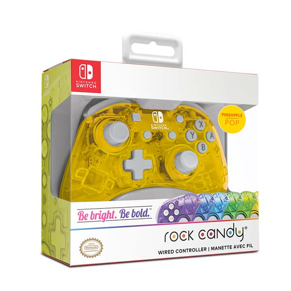 Káblový ovládač PDP Rock Candy Mini pre Nintendo Switch, Pineapple Pop