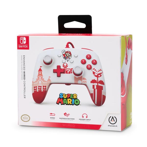 Káblový ovládač PowerA Enhanced pre Nintendo Switch, Mario WM.com