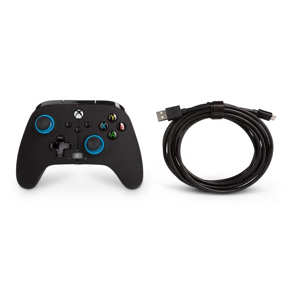 Káblový ovládač PowerA Enhanced pre Xbox Series, Hint of Colour Blue