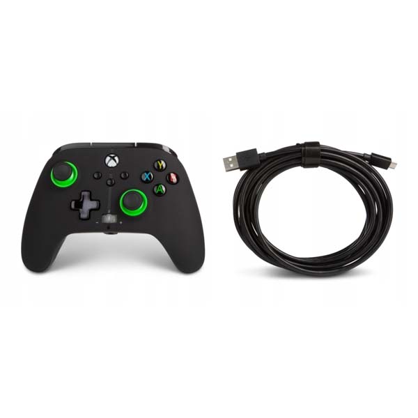 Káblový ovládač PowerA Enhanced pre Xbox Series, Hint of Colour Green
