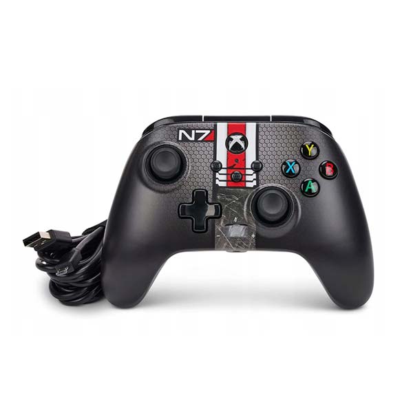 Káblový ovládač PowerA Enhanced pre Xbox Series, Mass Effect N7 Káblový ovládač PowerA Enhanced pre Xbox Series, Mass Effect N7