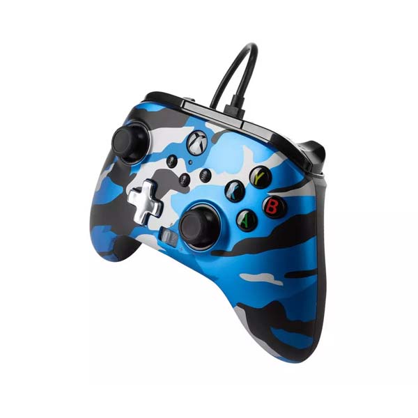 Káblový ovládač PowerA Enhanced pre Xbox Series, Metallic Blue Camo