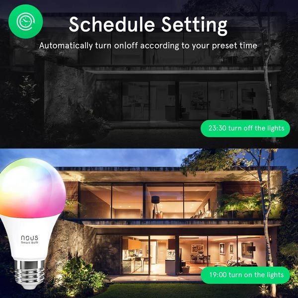 Nous Smart WiFi žiarovka RGB E27 P3 Nous Smart WiFi žiarovka RGB E27 P3