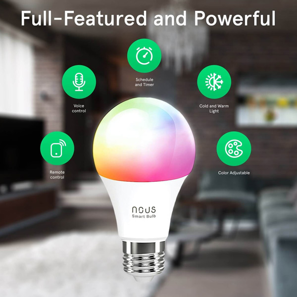 Nous Smart WiFi žiarovka RGB E27 P3 Nous Smart WiFi žiarovka RGB E27 P3