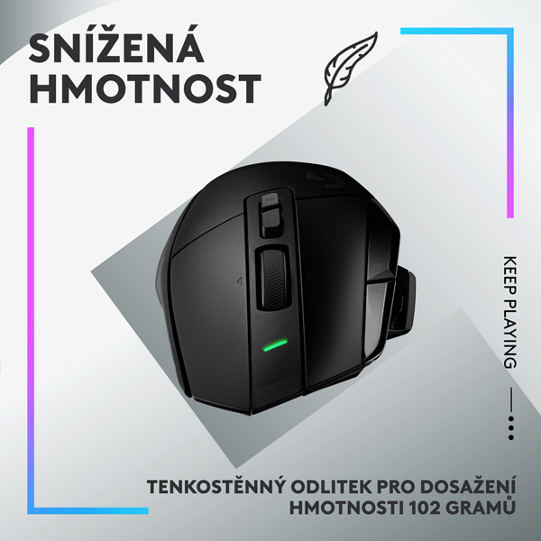 Bezdrôtová herná myš Logitech G502 X Lightspeed, čierna