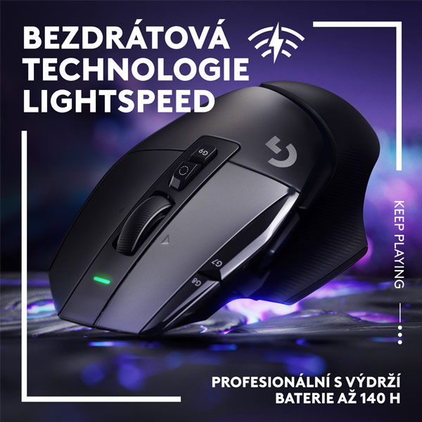 Bezdrôtová herná myš Logitech G502 X Lightspeed, čierna