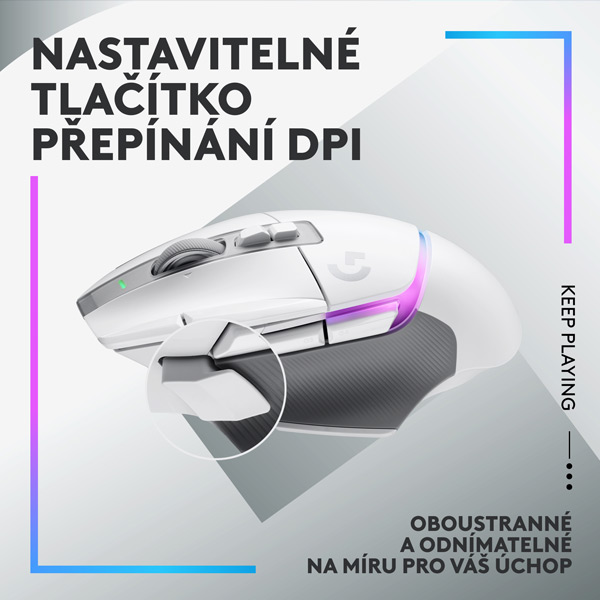Bezdrôtová herná myš Logitech G502 X Plus, biela Bezdrôtová herná myš Logitech G502 X Plus, biela