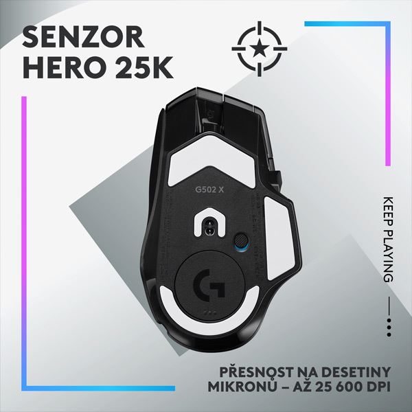 Bezdrôtová herná myš Logitech G502 X Plus, čierna Bezdrôtová herná myš Logitech G502 X Plus, čierna
