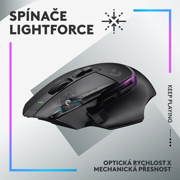 Bezdrôtová herná myš Logitech G502 X Plus, čierna Bezdrôtová herná myš Logitech G502 X Plus, čierna