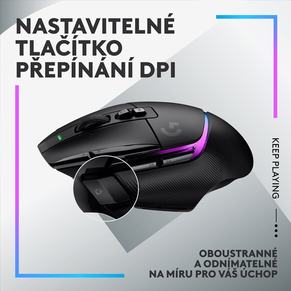 Bezdrôtová herná myš Logitech G502 X Plus, čierna