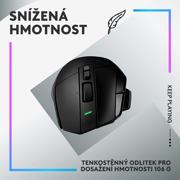 Bezdrôtová herná myš Logitech G502 X Plus, čierna