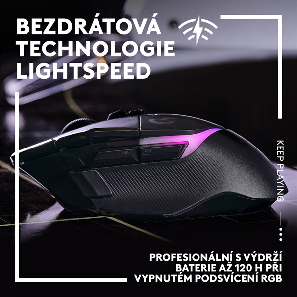 Bezdrôtová herná myš Logitech G502 X Plus, čierna Bezdrôtová herná myš Logitech G502 X Plus, čierna