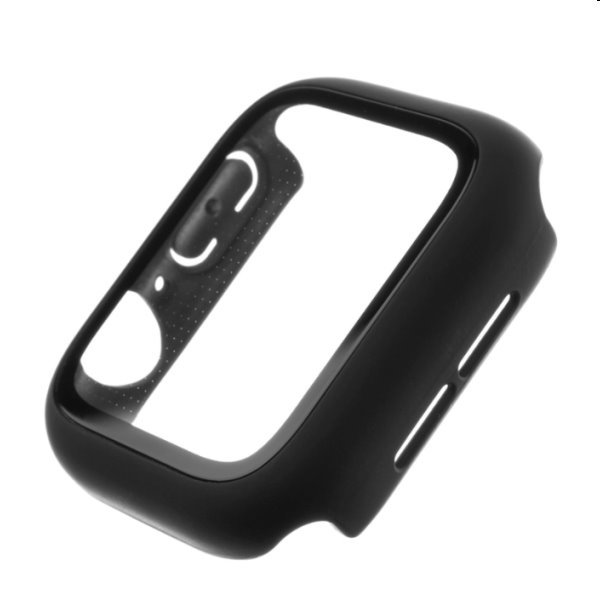 FIXED Pure Plus ochranné puzdro s temperovaným sklom pre Apple Watch 41 mm, čierna FIXED Pure Plus ochranné puzdro s temperovaným sklom pre Apple Watch 41 mm, čierna