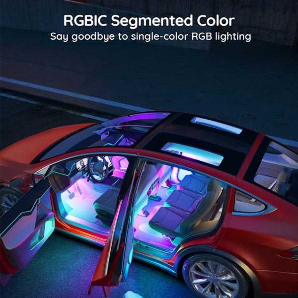Govee Smart LED pás do auta, RGBIC