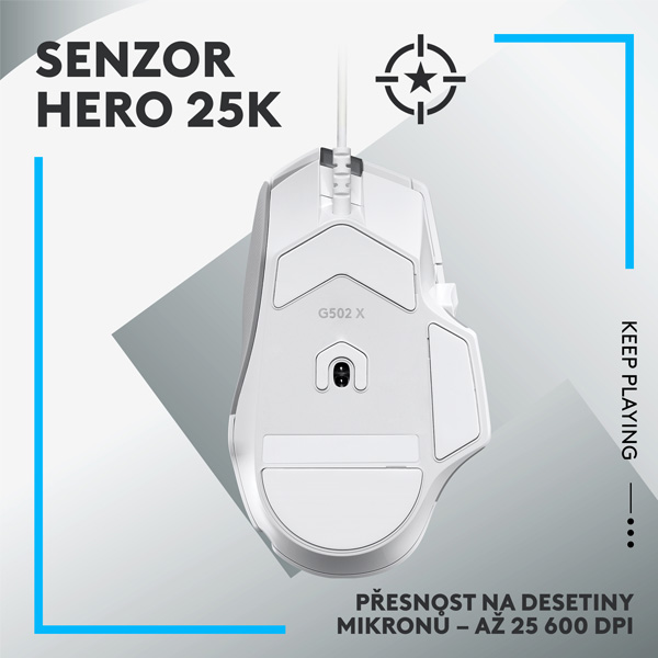Herná myš Logitech G502 X, biela Herná myš Logitech G502 X, biela