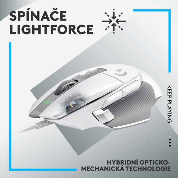 Herná myš Logitech G502 X, biela Herná myš Logitech G502 X, biela