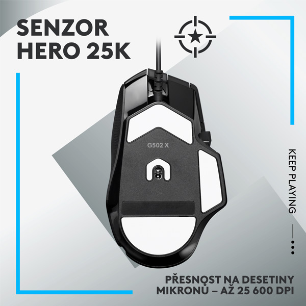 Herná myš Logitech G502 X, čierna Herná myš Logitech G502 X, čierna