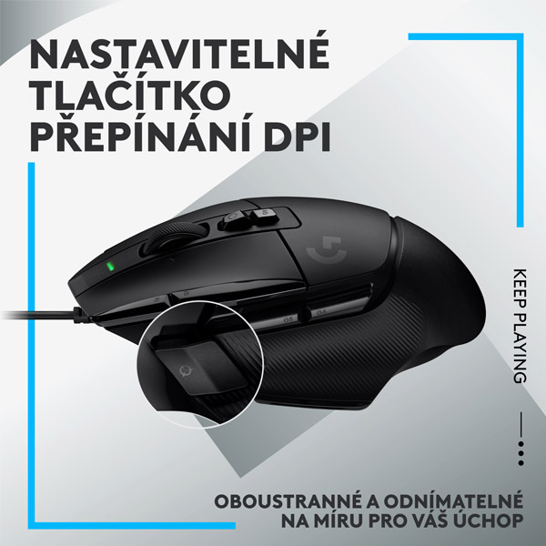 Herná myš Logitech G502 X, čierna