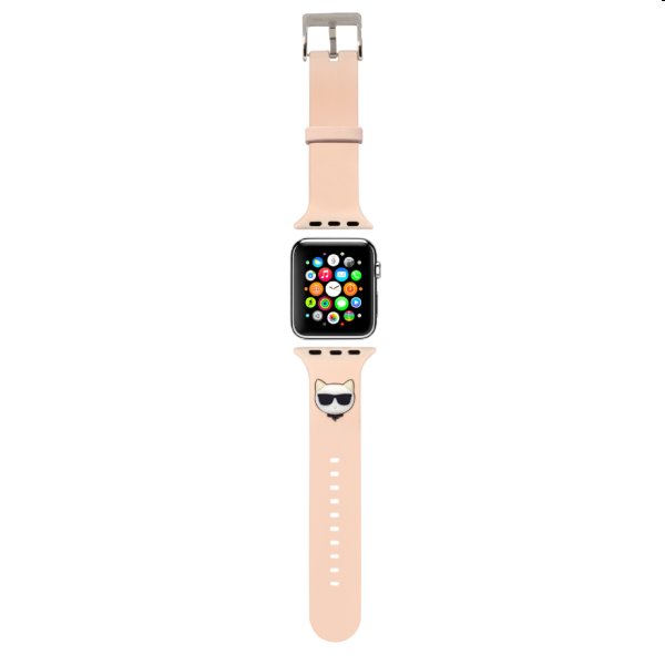 Karl Lagerfeld Choupette Head remienok pre Apple Watch 38/40 mm, ružová