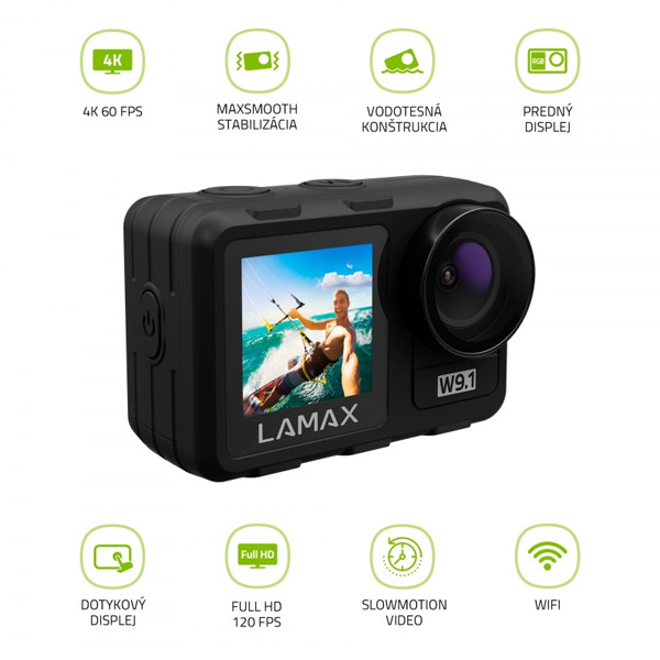 LAMAX W9.1 akčná kamera, čierna