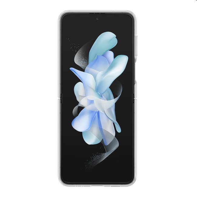 Zadný kryt Clear Cover s držiakom na prst pre Samsung Galaxy Z Flip4, transparentná
