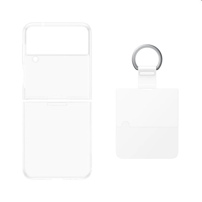 Zadný kryt Clear Cover s držiakom na prst pre Samsung Galaxy Z Flip4, transparentná Zadný kryt Clear Cover s držiakom na prst pre Samsung Galaxy Z Flip4, transparentná