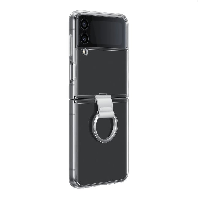 Zadný kryt Clear Cover s držiakom na prst pre Samsung Galaxy Z Flip4, transparentná Zadný kryt Clear Cover s držiakom na prst pre Samsung Galaxy Z Flip4, transparentná