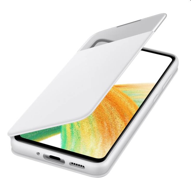 Knižkové puzdro S View pre Samsung Galaxy A33 5G, biela
