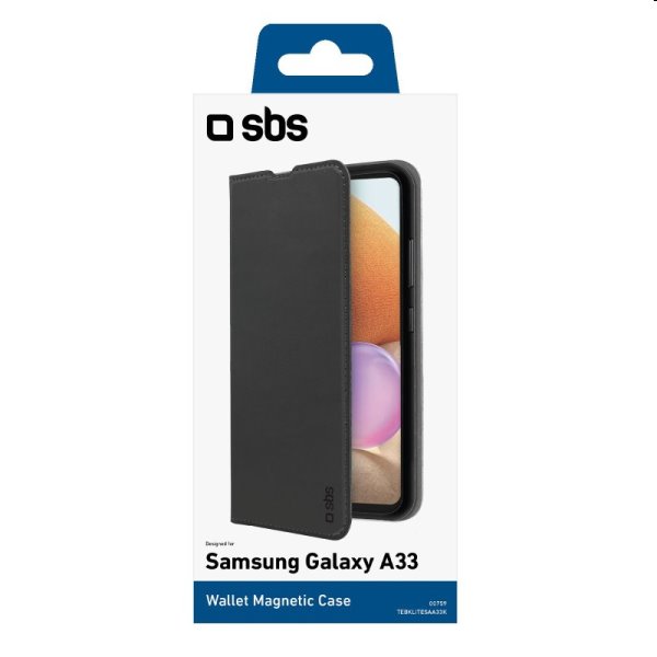 Knižkové puzdro SBS Book Wallet Lite pre Samsung Galaxy A33, čierna