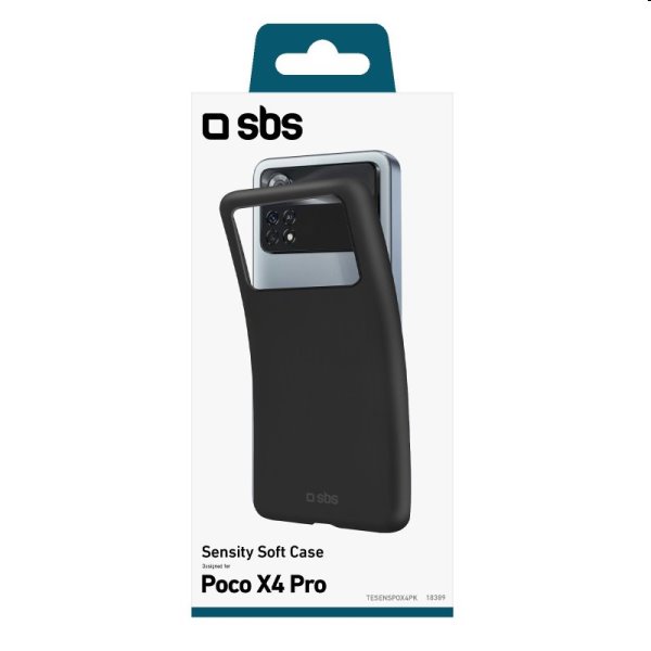 Zadný kryt SBS Sensity pre Xiaomi Poco X4 Pro, čierna Zadný kryt SBS Sensity pre Xiaomi Poco X4 Pro, čierna