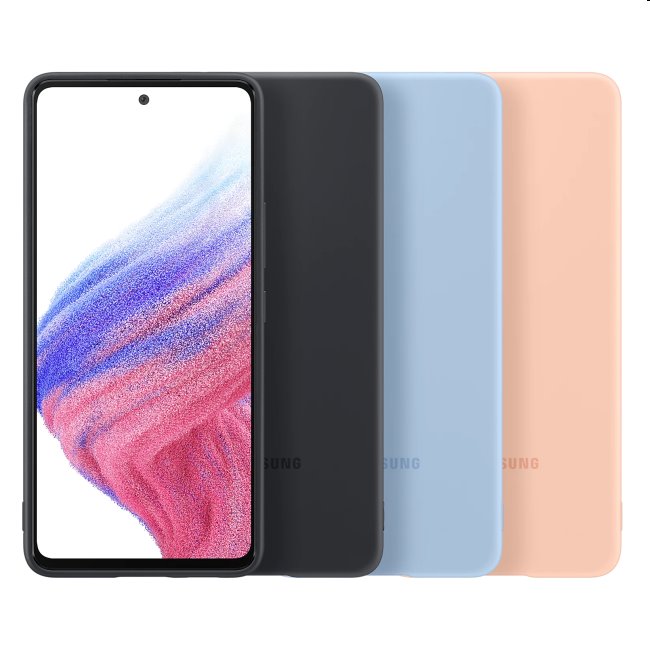 Zadný kryt Silicone Cover pre Samsung Galaxy A53 5G, svetlomodrá