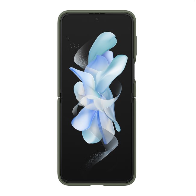 Zadný kryt Silicone Cover s držiakom na prst pre Samsung Galaxy Z Flip4, kaki Zadný kryt Silicone Cover s držiakom na prst pre Samsung Galaxy Z Flip4, kaki