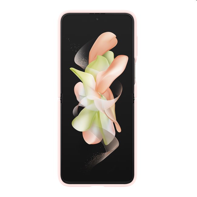 Zadný kryt Silicone Cover s držiakom na prst pre Samsung Galaxy Z Flip4, ružová