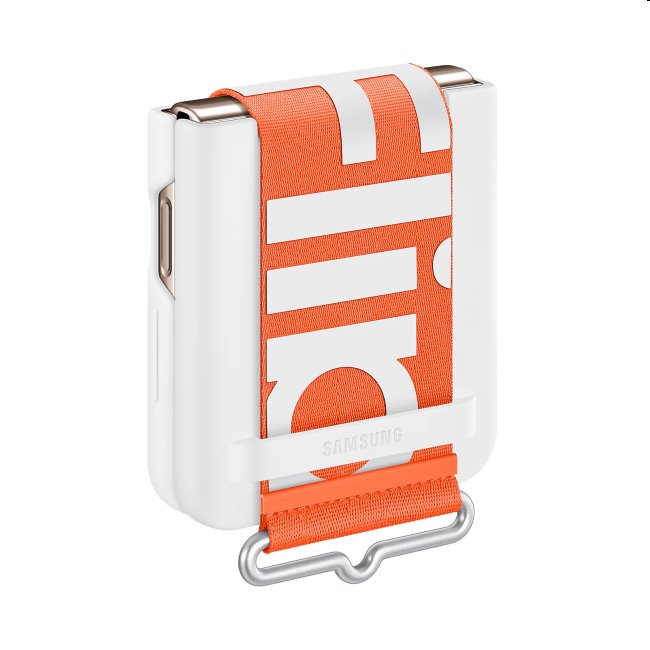 Zadný kryt Silicone Cover s pútkom pre Samsung Galaxy Z Flip4, biela Zadný kryt Silicone Cover s pútkom pre Samsung Galaxy Z Flip4, biela