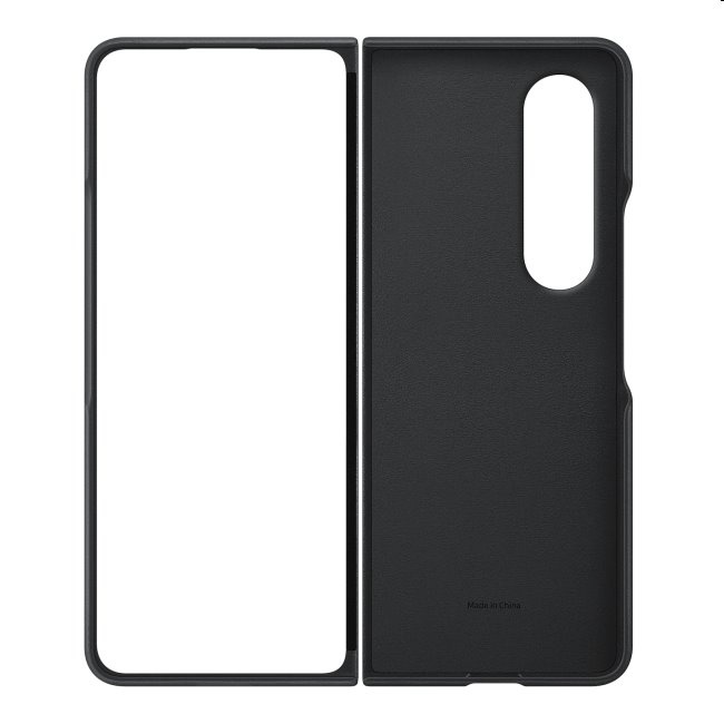 Knižkové puzdro Standing Leather Cover pre Samsung Galaxy Z Fold4, čierna