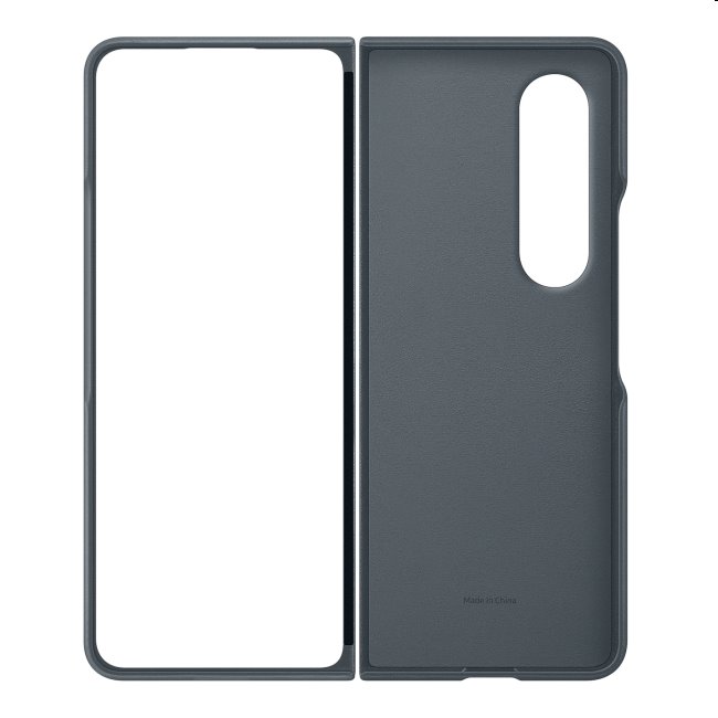 Knižkové puzdro Standing Leather Cover pre Samsung Galaxy Z Fold4, šedá
