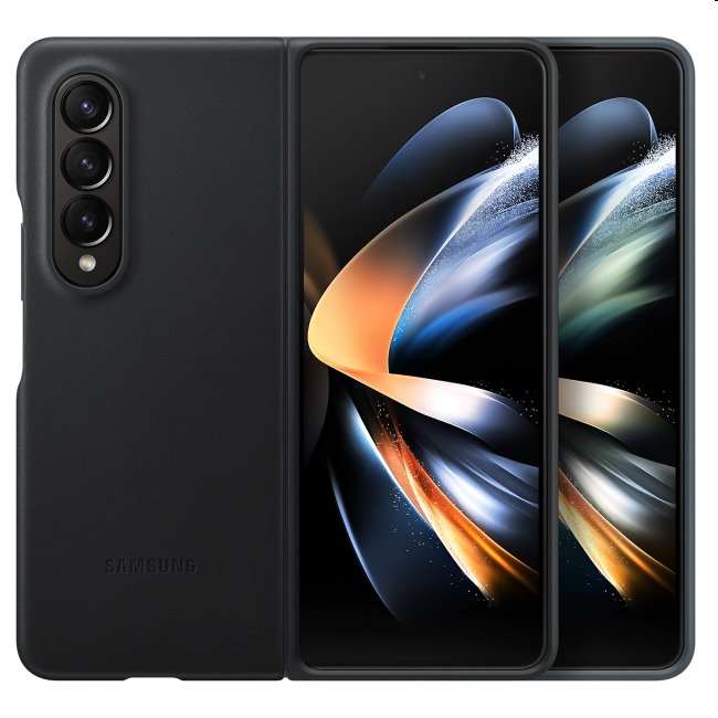 Knižkové puzdro Standing Leather Cover pre Samsung Galaxy Z Fold4, šedá Knižkové puzdro Standing Leather Cover pre Samsung Galaxy Z Fold4, šedá