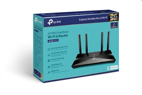TP-Link Archer AX20 AX1800 dvojpásmový Wi-Fi 6 router TP-Link Archer AX20 AX1800 dvojpásmový Wi-Fi 6 router