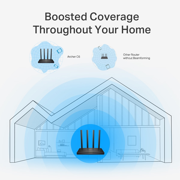 TP-Link Archer C6 AC1200 bezdrôtový MU-MIMO gigabitový router