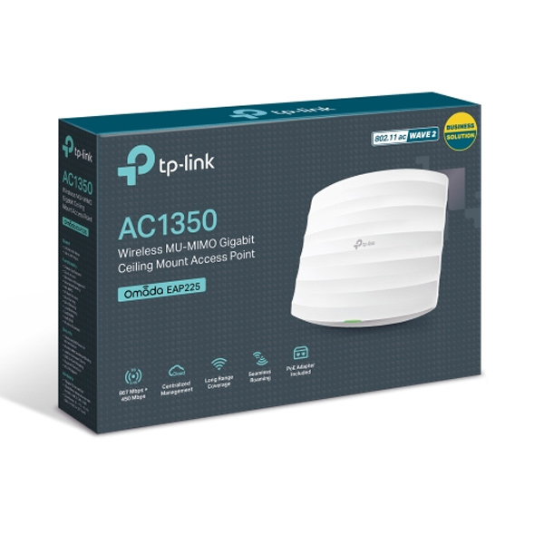 TP-link EAP225, dvojpásmový bezdrôtový gigabitový stropný/stenový prístupový bod TP-link EAP225, dvojpásmový bezdrôtový gigabitový stropný/stenový prístupový bod