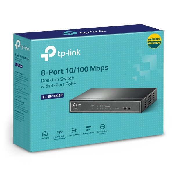 TP-Link TL-SF1008P, 8 portov sieťový switch mini stolný TP-Link TL-SF1008P, 8 portov sieťový switch mini stolný