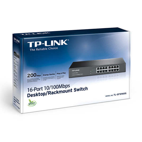TP-Link TL-SF1016DS, 16 portov Rack switch TP-Link TL-SF1016DS, 16 portov Rack switch